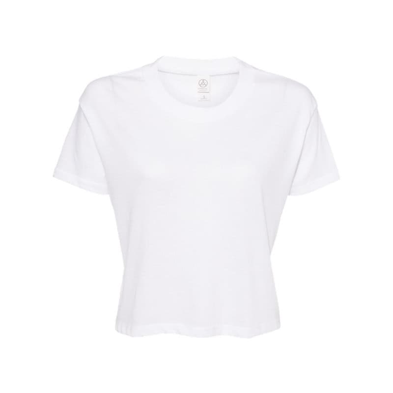 Cropped t-shirt in white